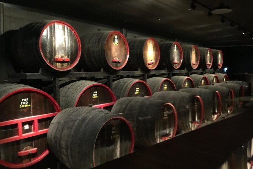 Wine Barrels in the Estate , walk through these Historic corridors and other cellars in the tour.