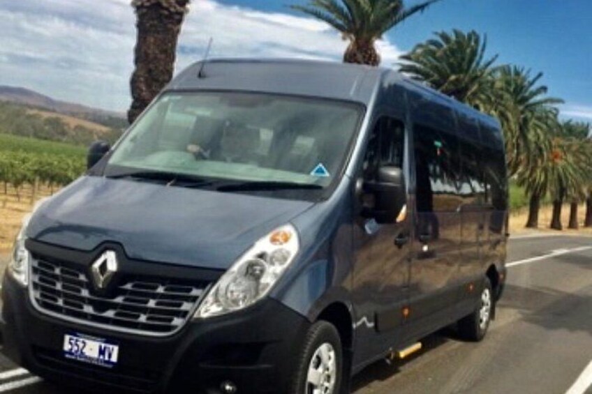 Luxury Tour transportation, here is the 12 seater mini bus Wine Valley Tours