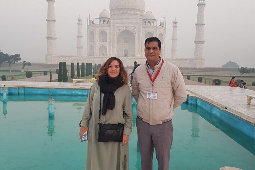 Taj mahal with guest