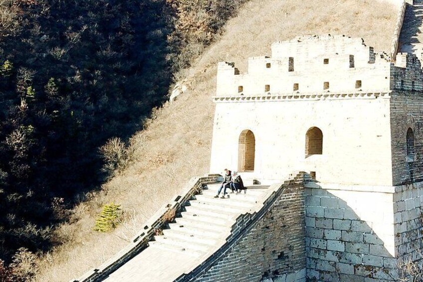 Bird's eye of Huanghuacheng Great wall