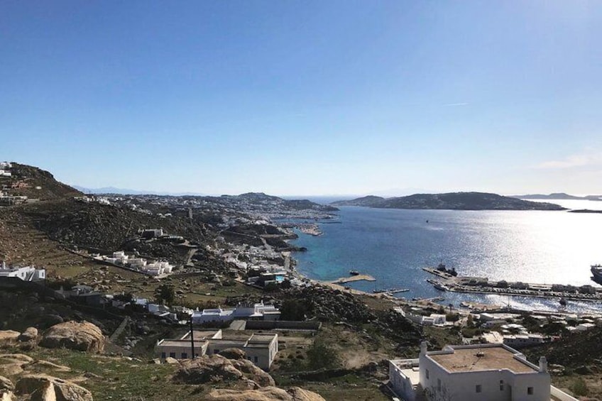 View to Mykonos town
