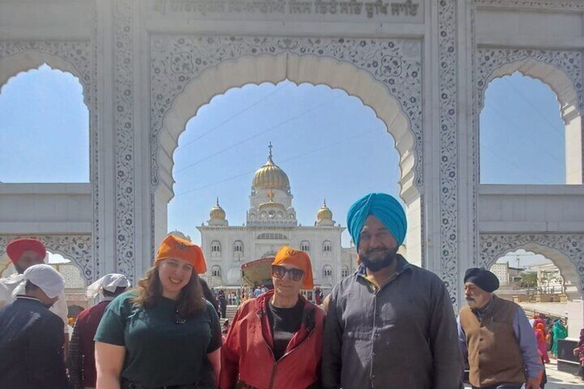 With Guest From USA, at Gurudwara Bangla Sahib Ji, Delhi