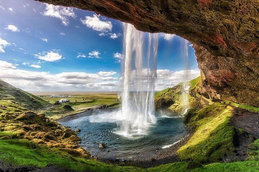 Seljalandsfoss from behind