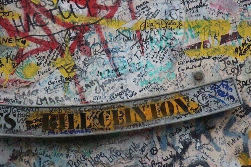 Bill Clinton Signature on the Peace Wall