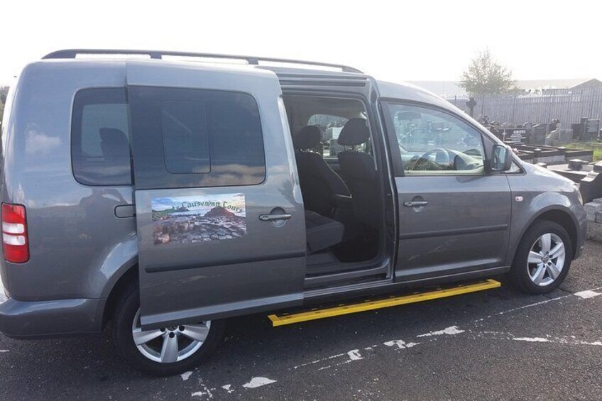 Your very own private transportation- modern 6 seat VW minivan with air conditioning and privacy glass