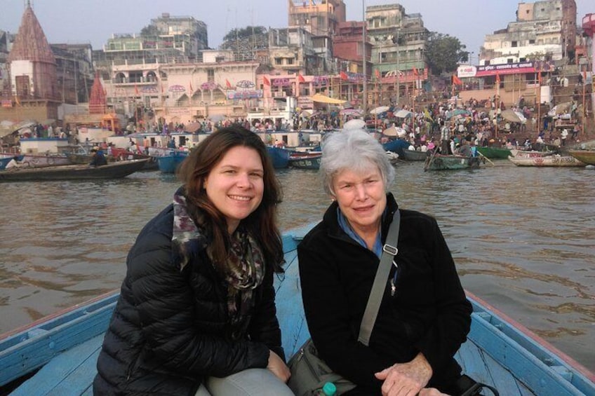 Morning boat ride on the Ganges.