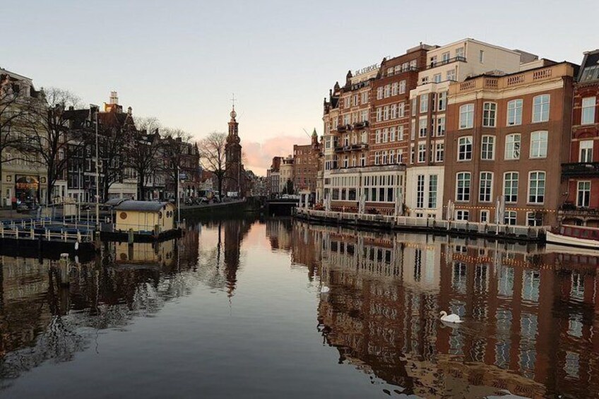 Reflection in Amsterdam's canals.