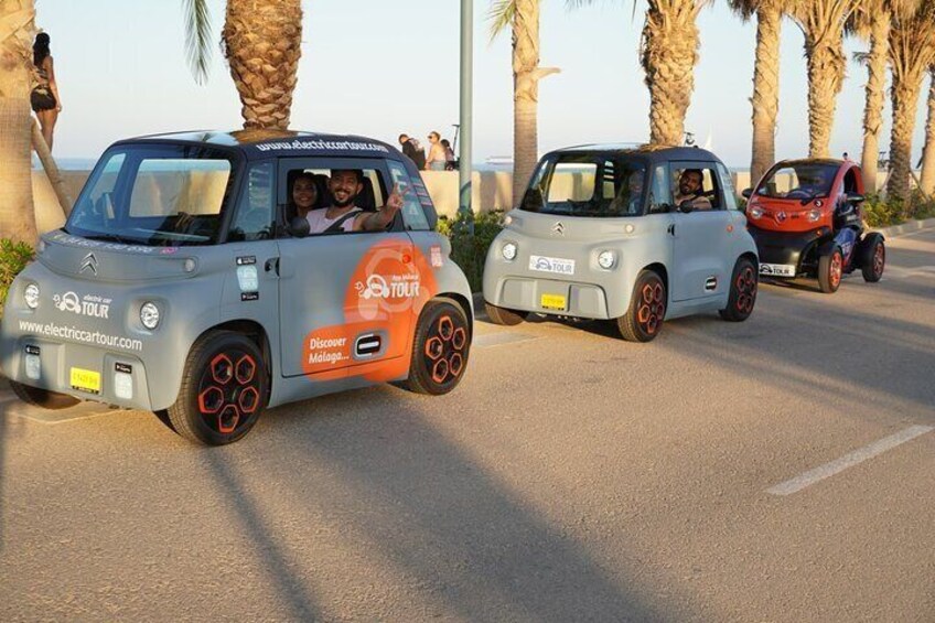 Cruise Terminal Pickup. Private and fun Mini Tour in Malaga by Electric Car (2h)