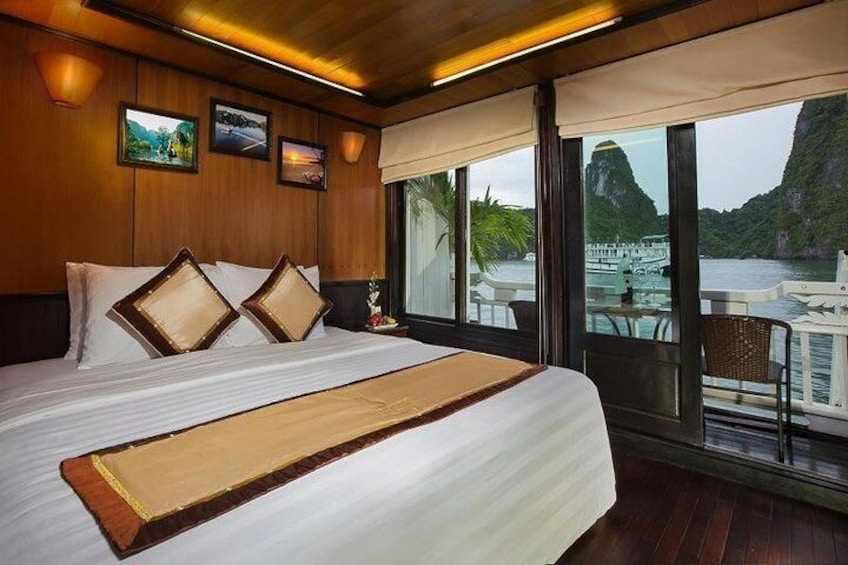 Halong Cruise 2 Days & 1 Night from Hanoi: luxury Cabins, Cave, Kayaking, beach