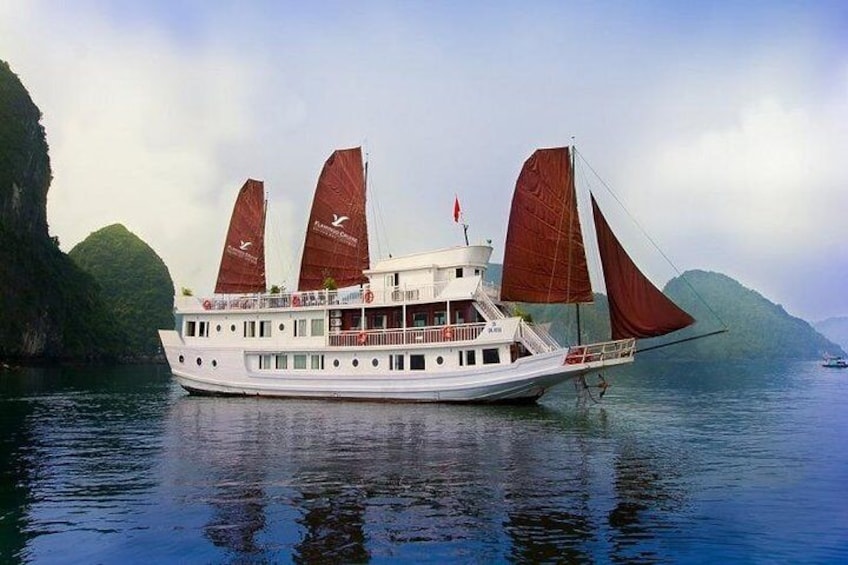 Halong Cruise 2 Days & 1 Night from Hanoi: luxury Cabins, Cave, Kayaking, beach