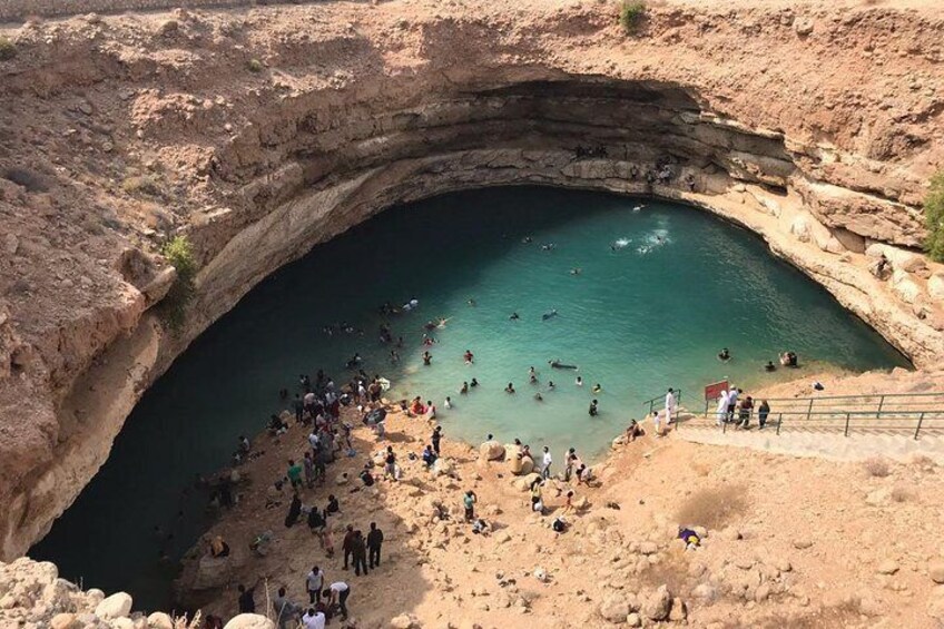 Private Day Trip To Wadi Shab & Bimmah Sinkhole Price Up To 5 Persons