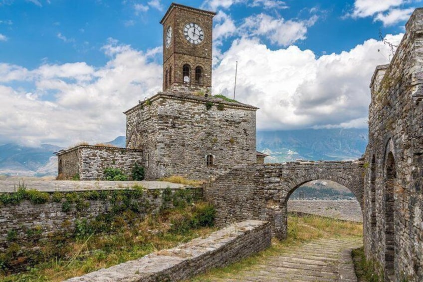Clock Tower inside the Castle of Gjirokastra 