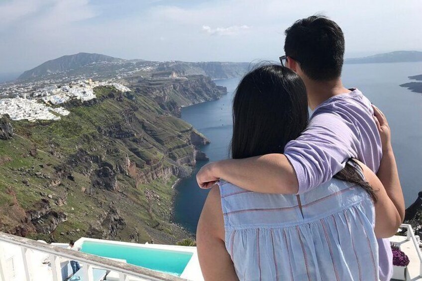 Amazing Santorini view from hidden spot 