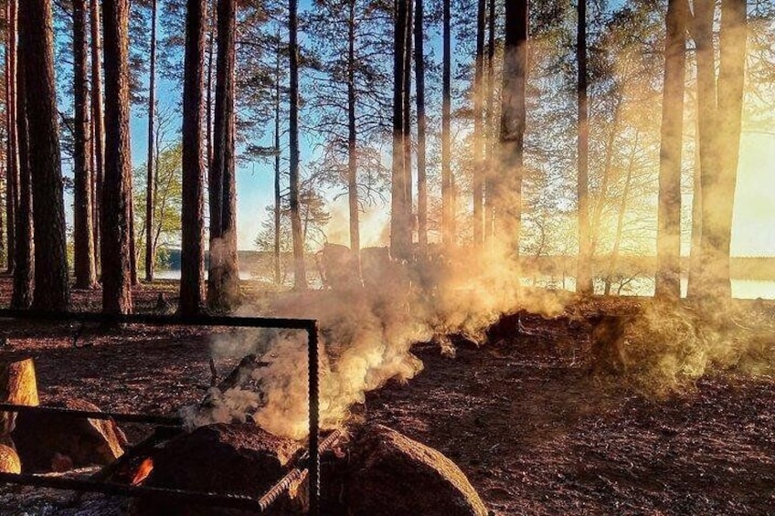 Hearty campfire lunch