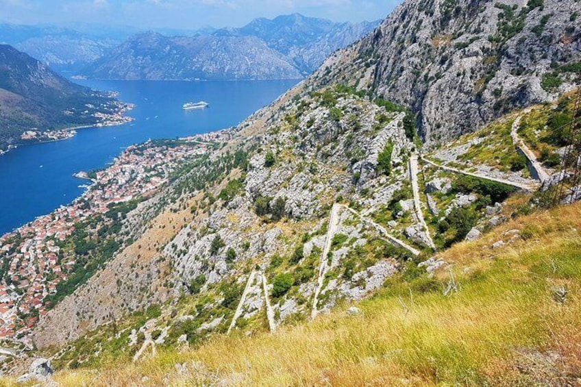 Kotor serpentine or how local people like to say, trail to the sky. This your hiking path.