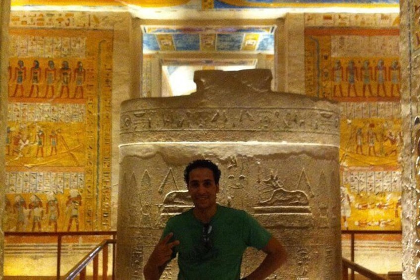 inside one of the Tomb at Valley Kings