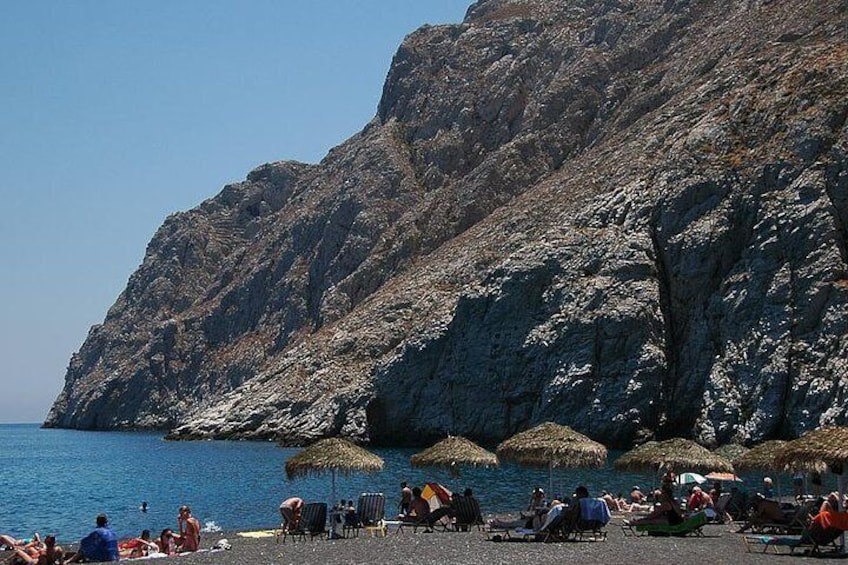 Black sand beach