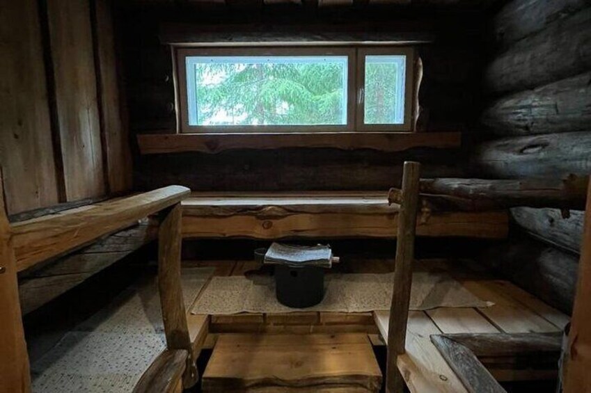 Traditional Finnish Log Sauna and Local Food Experience 