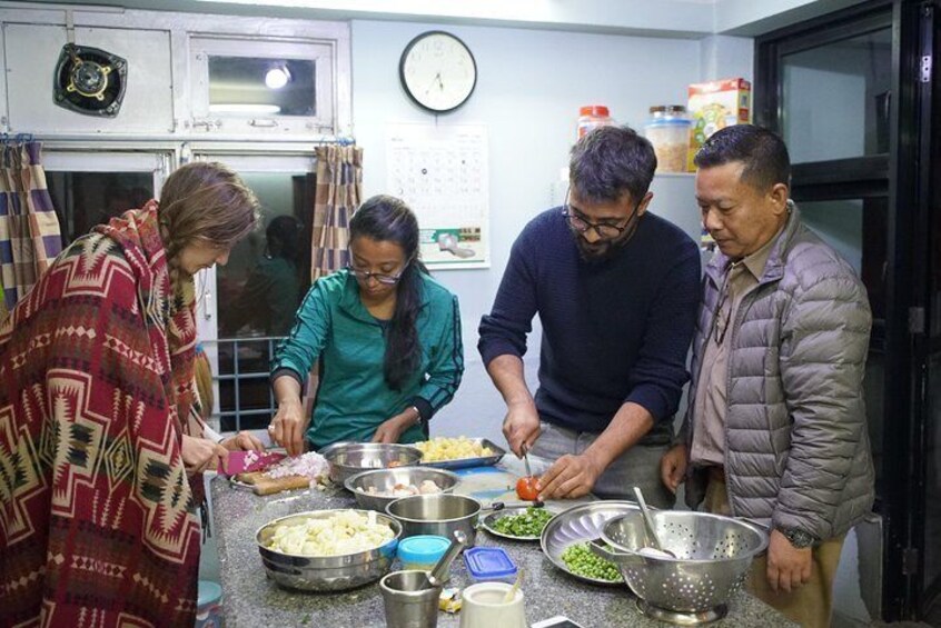 Cooking with a Family