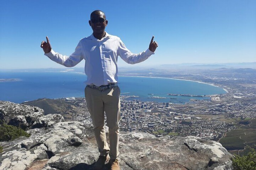 Table Mountain, penguin and Cape of good hope 