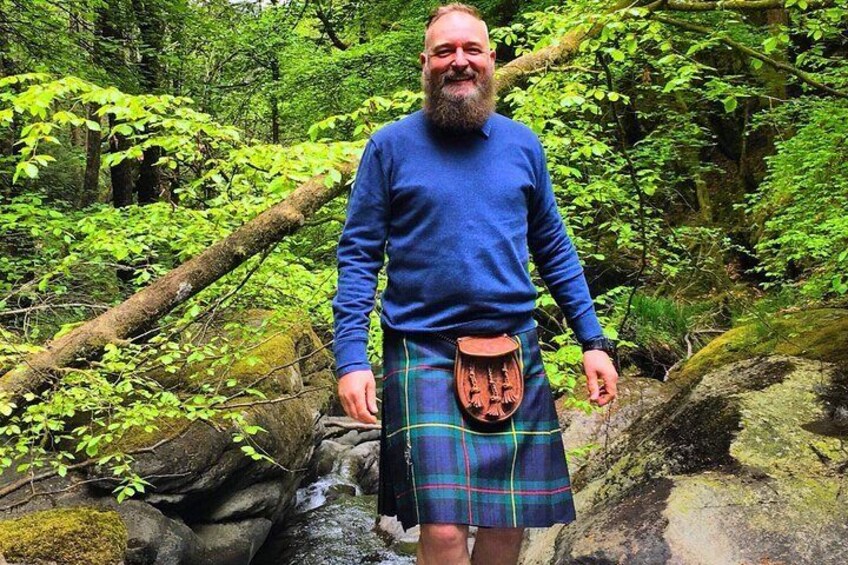 Kilted man in the National park