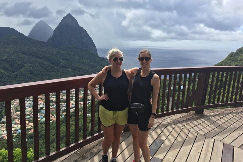 Finished hiking Gros Piton. Getting their photos. 