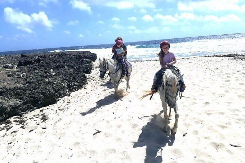 Horseback Riding 2 Hour SUNSET , Rock formation / Countryside and Beach Ride