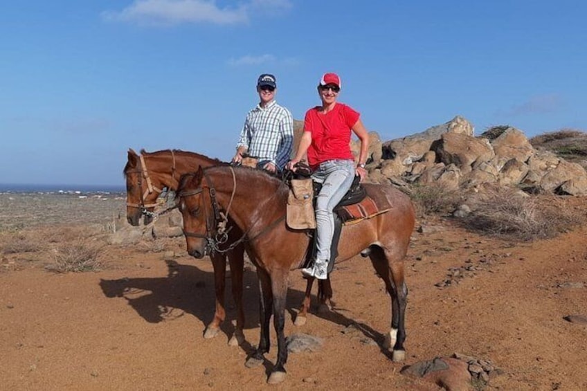 Horseback Riding 2 Hour SUNSET , Rock formation / Countryside and Beach Ride