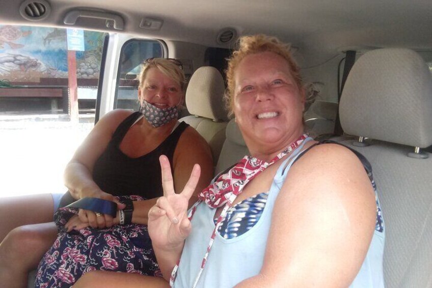 ladies enjoying their beach day