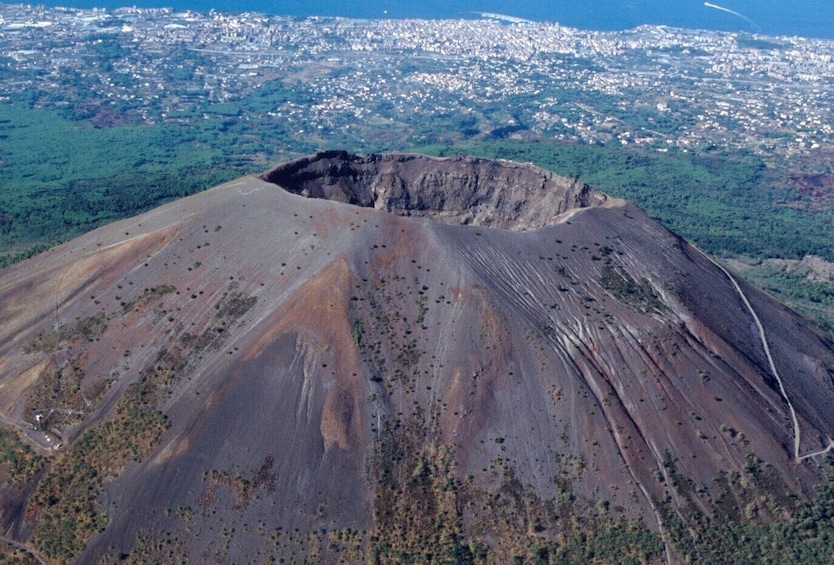 Top of Mt Vesuvius in Italy