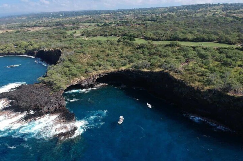 Snorkeling in remote locations in our small rafting vessel. 