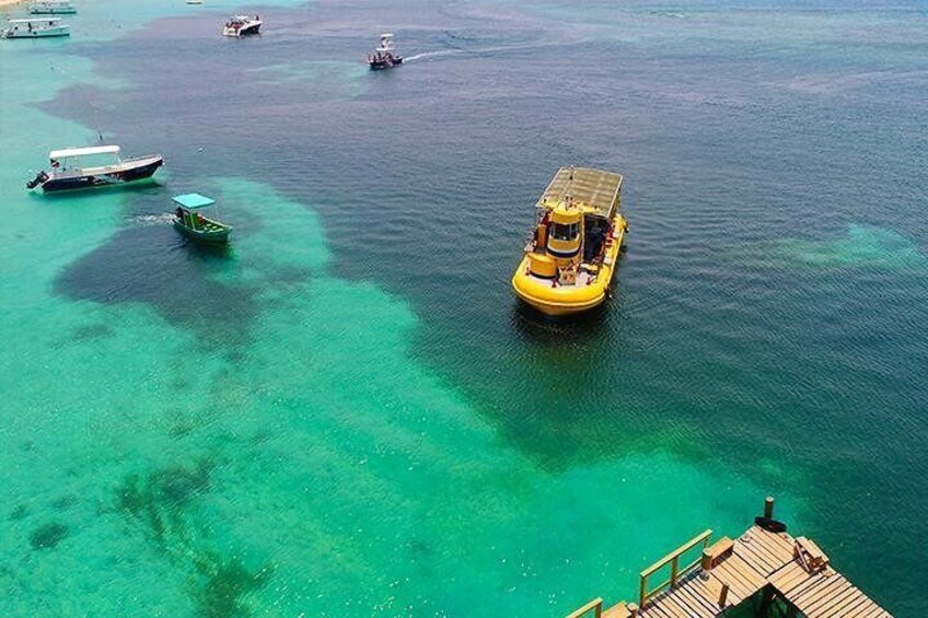 Reef Explorer navigating in the West Bay Beach area.