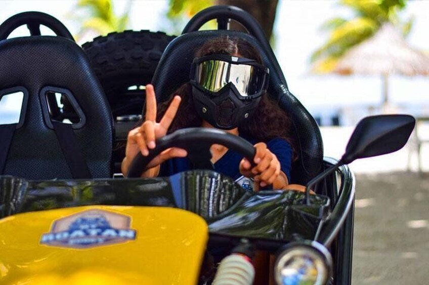 VIP Buggy Adventure, Zipline, Monkey & Sloth Park, Beach Break and private round way shuttle to cruise port or hotel.