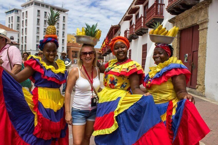 The Palenqueras photo shoot is a must while at Cartagena de Indias.