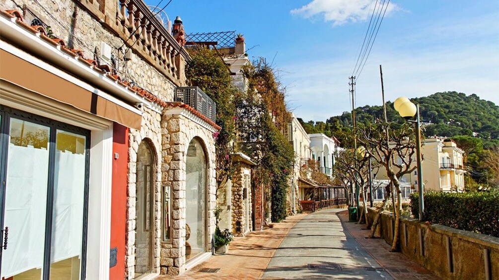 Street of coastal village in Italy