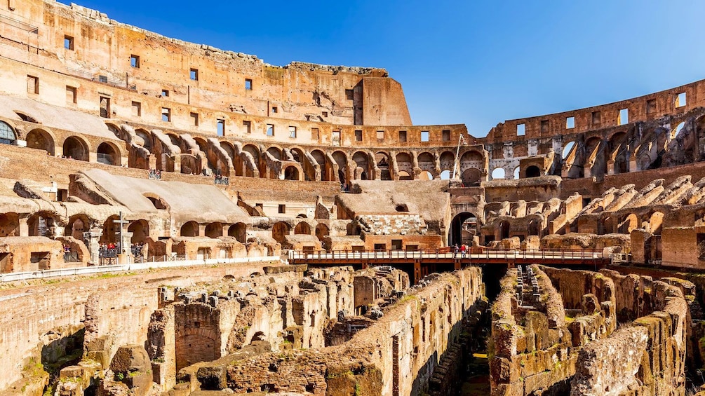 Landscape photo featuring the Arena inside the Colosseum.