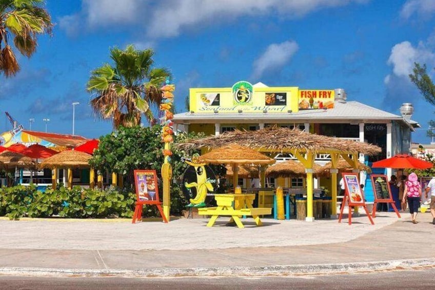Take a stop at Arawak Cay for a sampling of delicious delicacies.