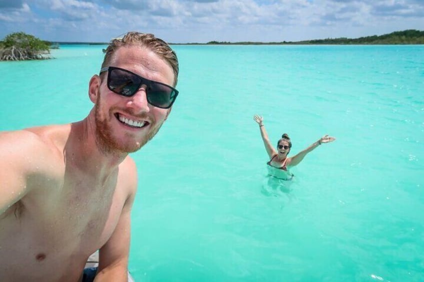 One Day Bacalar Seven Color Lagoon Adventure with transportation and Lunch