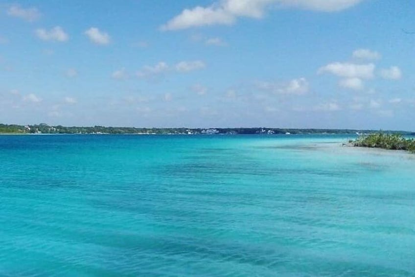 Magnificent view of Bacalar's Seven Color Lagoon 