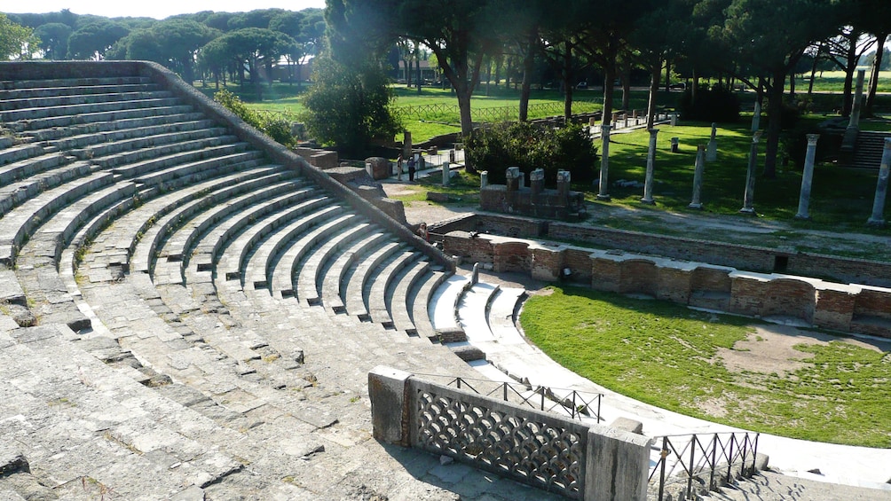 Interior of the theatre at Ostia in Italy