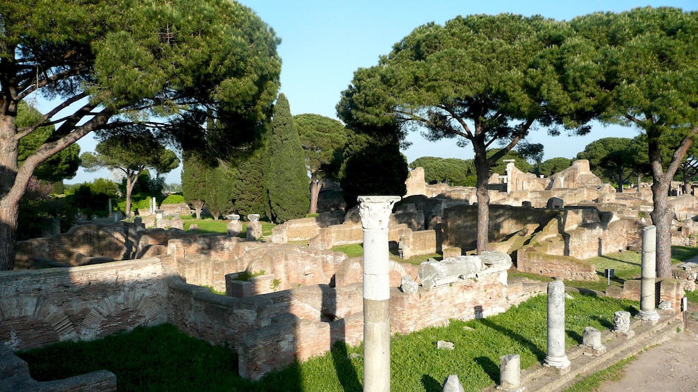 View of Ostia antica in Italy
