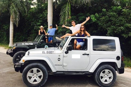 Excursion privée en jeep à Cozumel avec expérience de plongée en apnée et d...