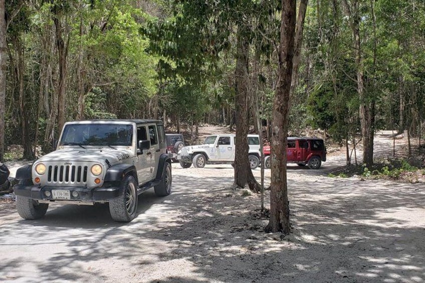 Cozumel Jeep Adventure to Jade Caverns with Lunch and Snorkel