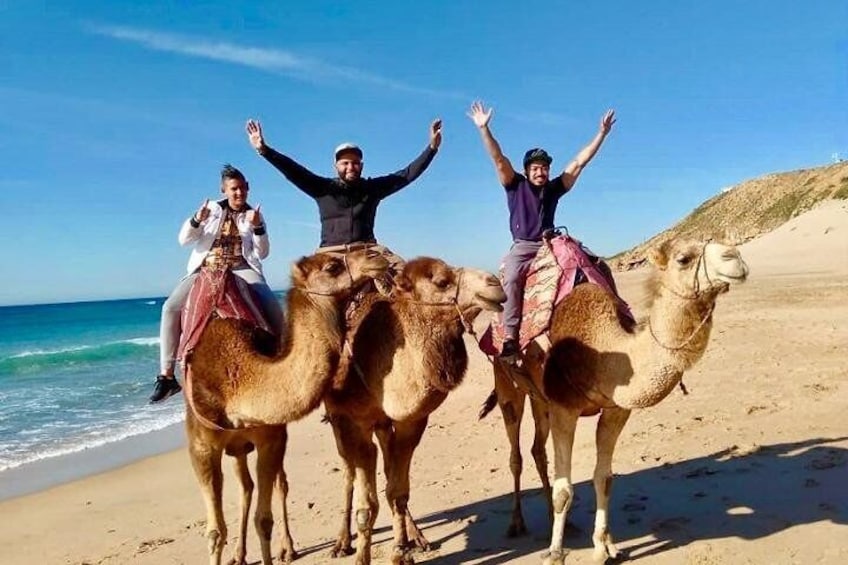 Riding camels!