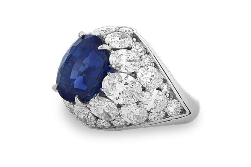 Exquisite Burmese Sapphire & Diamond Ring