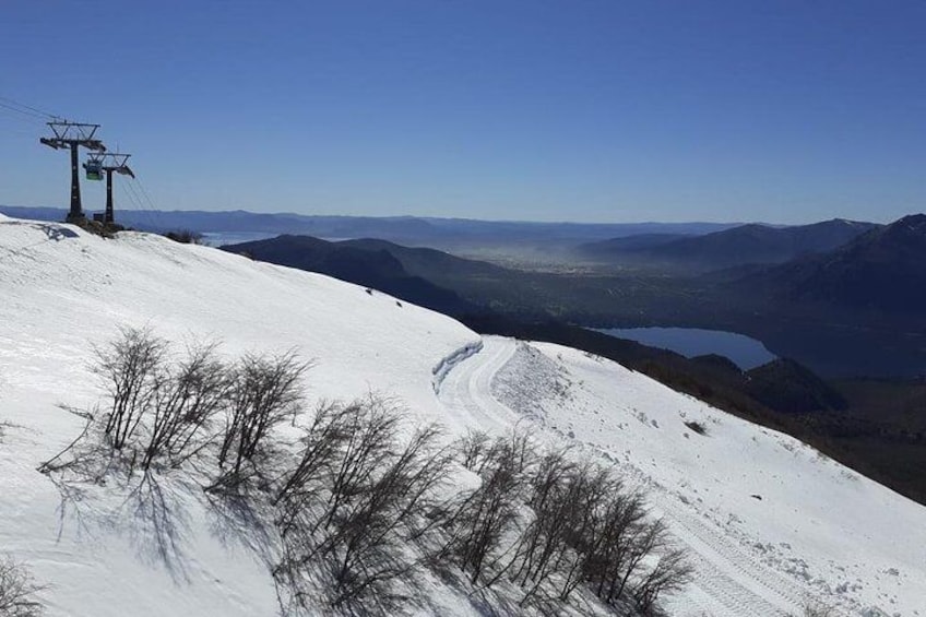 invierno, nieve, ski.