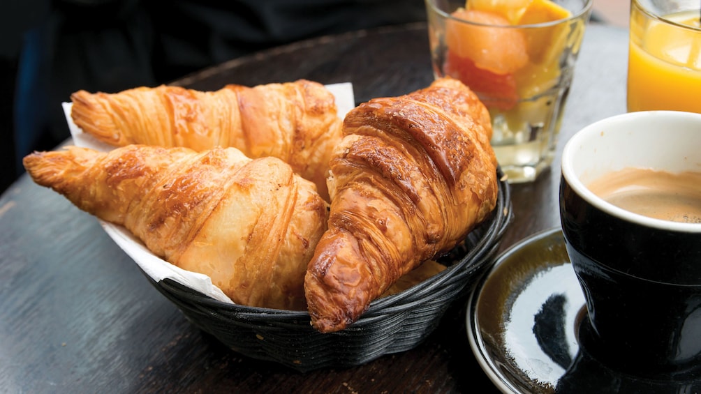 croissants and coffee in Barcelona