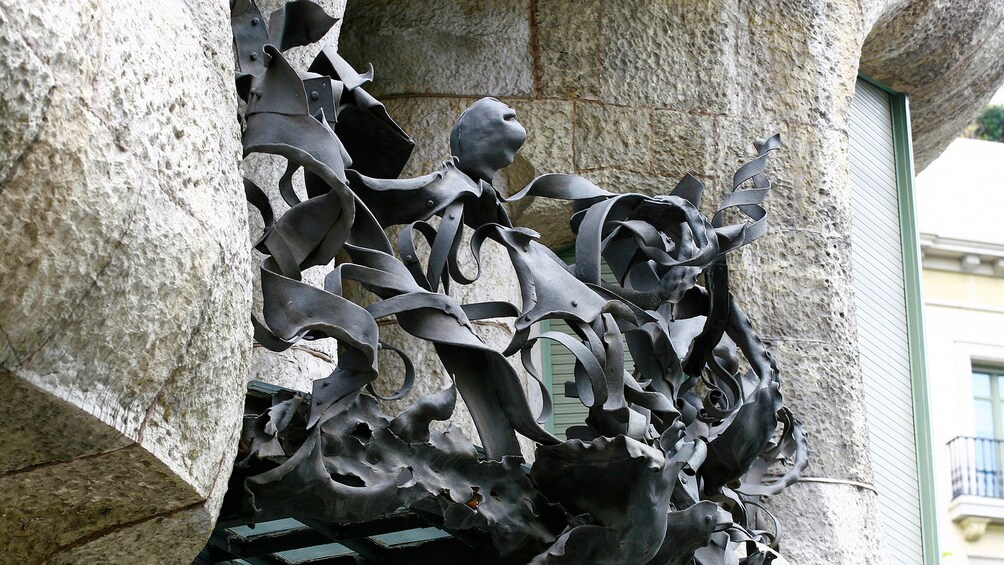 warped iron work at casa Mila in Barcelona