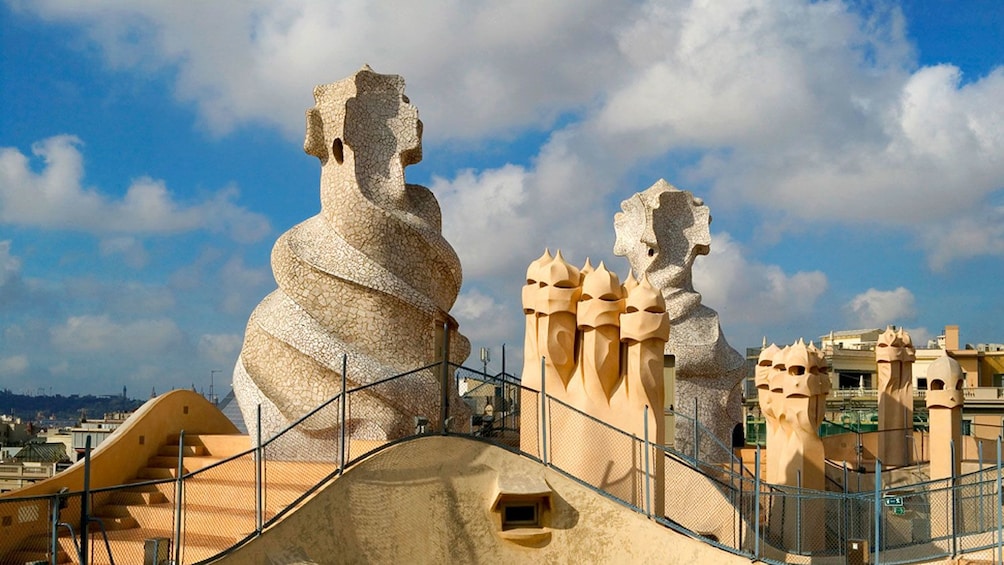 sculpture detail at Casa Milà in Barcellona