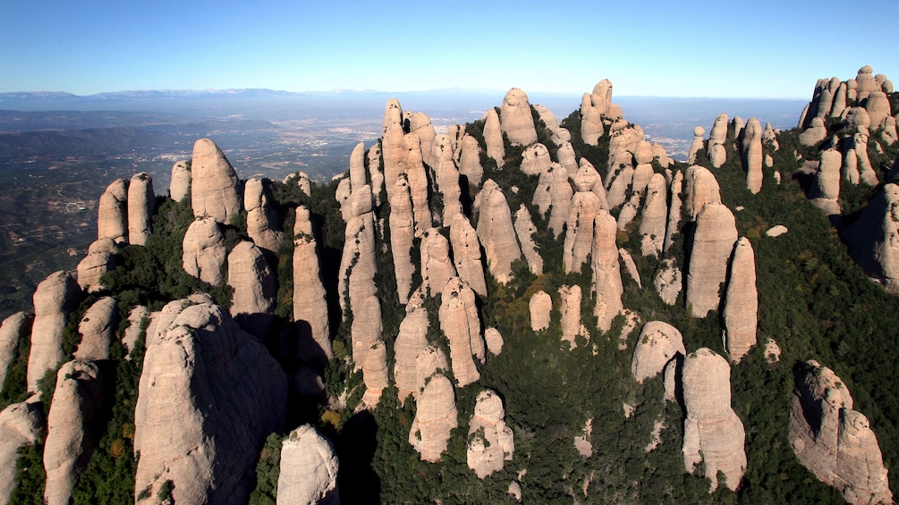 stoney hillside in Montserrat, Spain